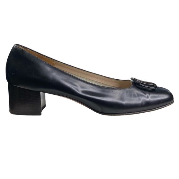 Salvatore Ferragamo Women's Brown Leather Pumps Size US 8.5 B - Picture 1 of 11